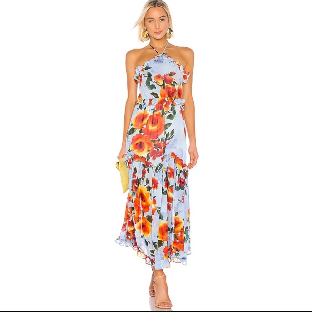 Dallin Dress Blue Multi Floral MISA Los Angeles